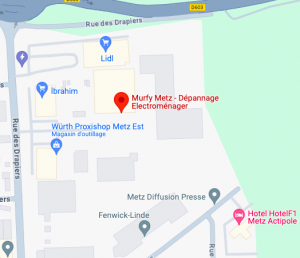 Google Maps magasin d'usine Murfy de Metz