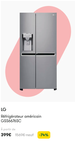 Frigo américain vendu chez Murfy